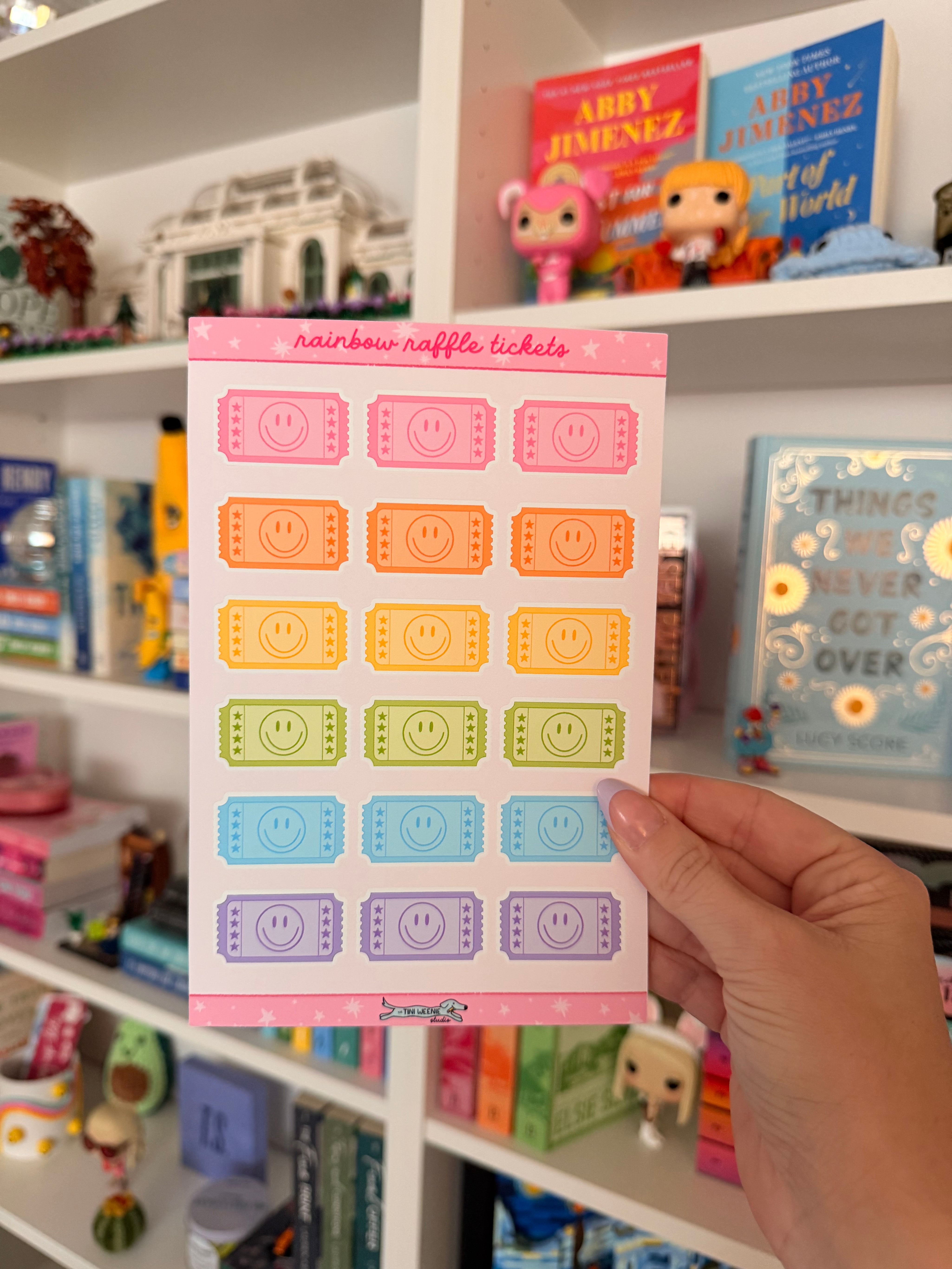 Rainbow Raffle Sticker Sheet
