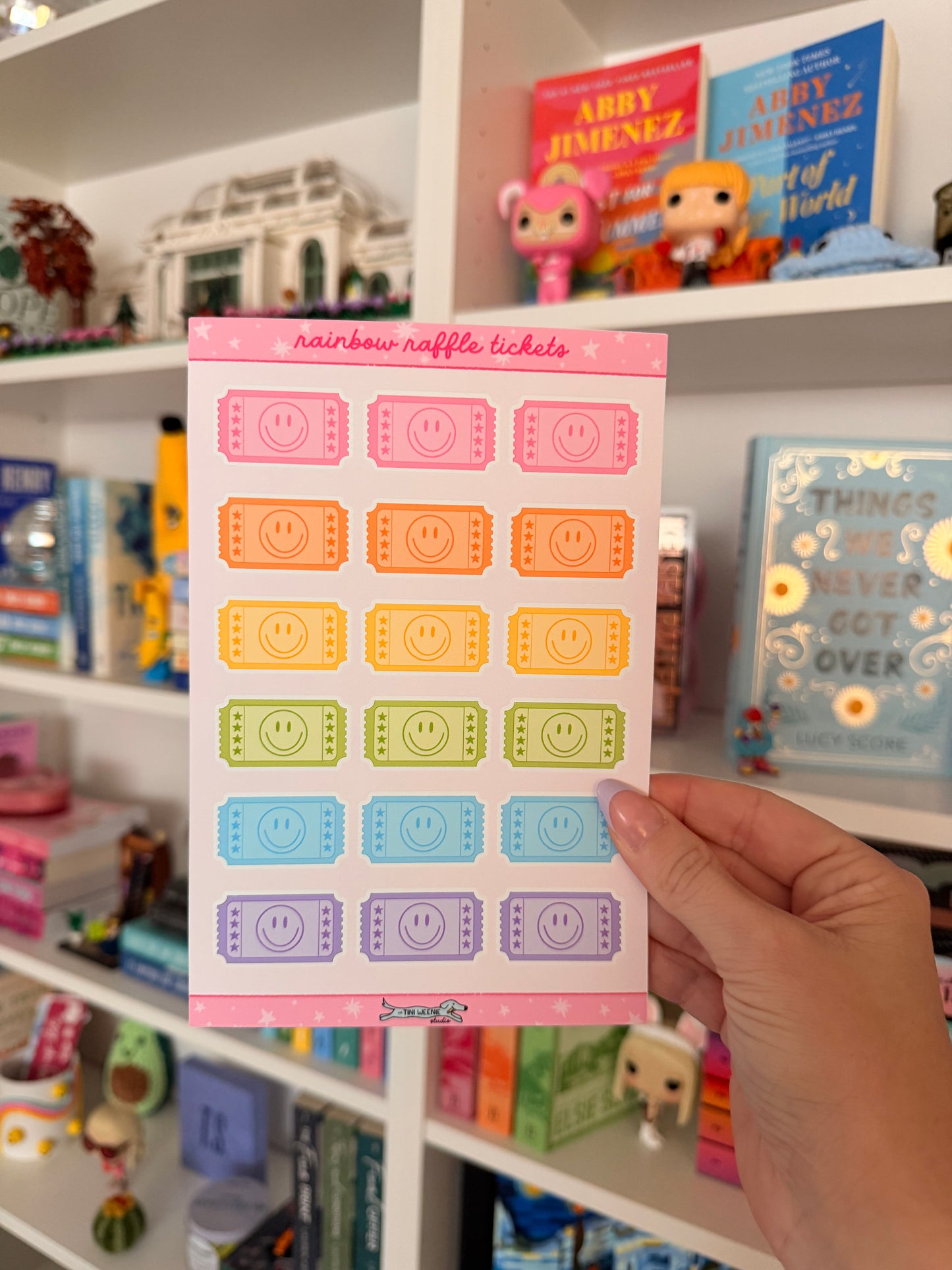Rainbow Raffle Sticker Sheet