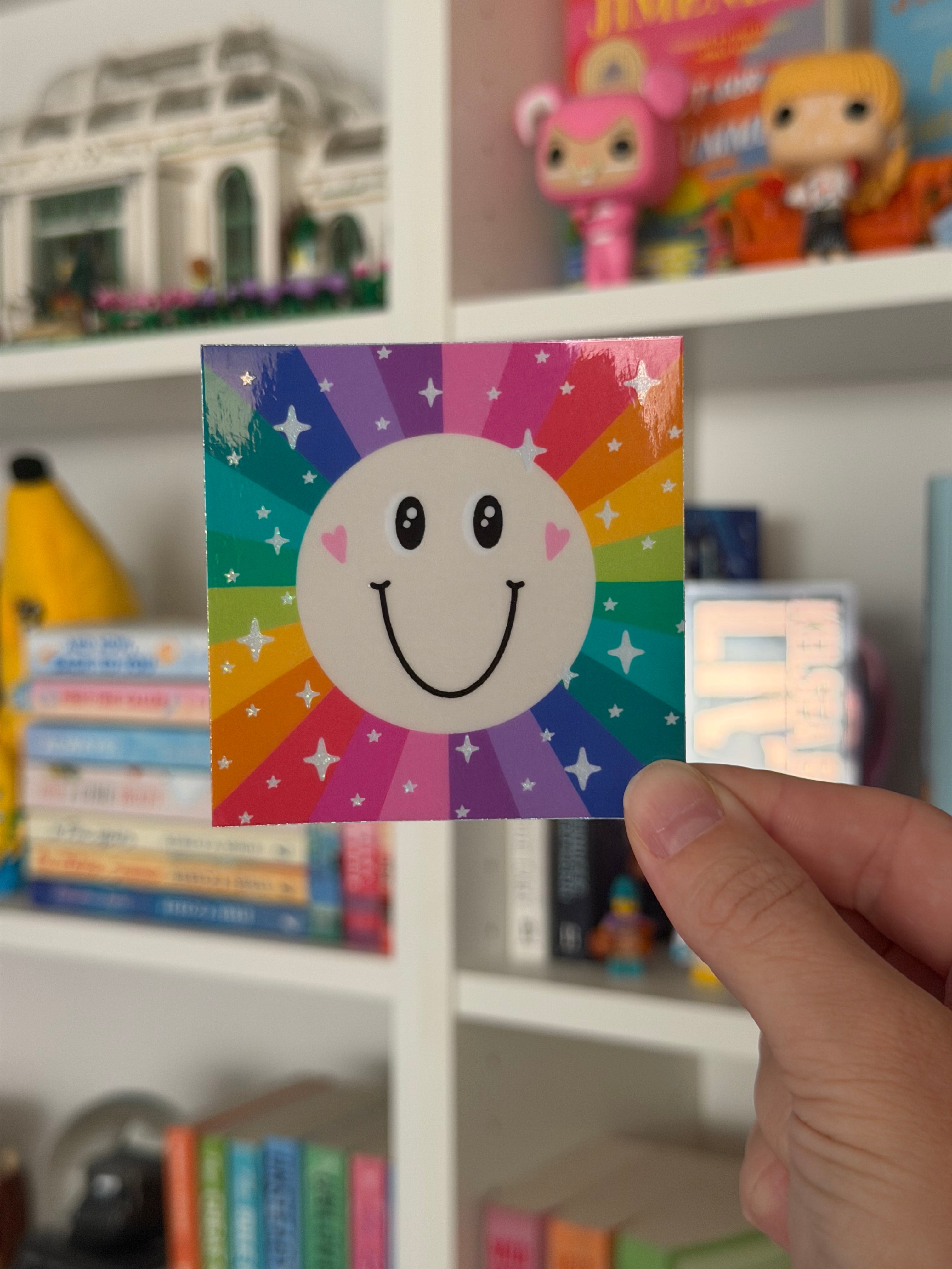 July Smiley Face Sticker