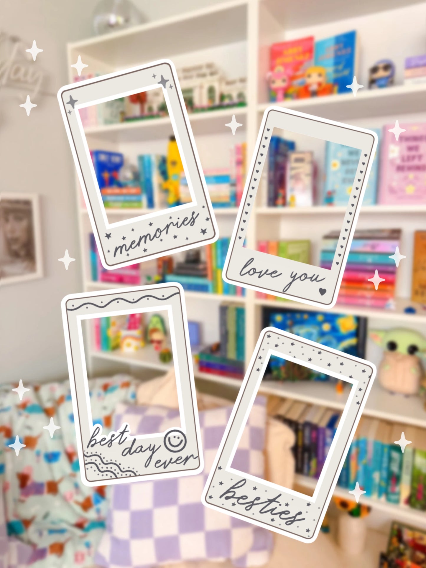 Polaroid Frame Sticker Pack (4 Stickers)