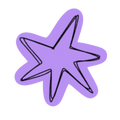 Purple star shape on a white background