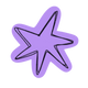 Purple star shape on a white background