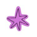 purple doodle star
