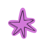 purple doodle star