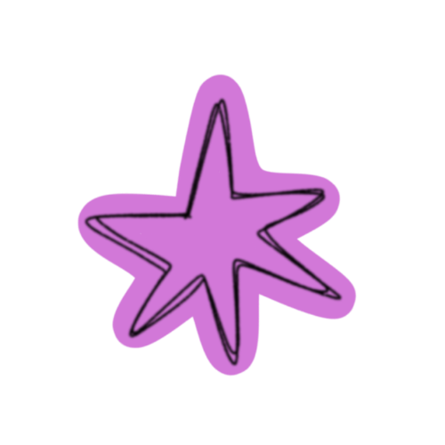 purple doodle star