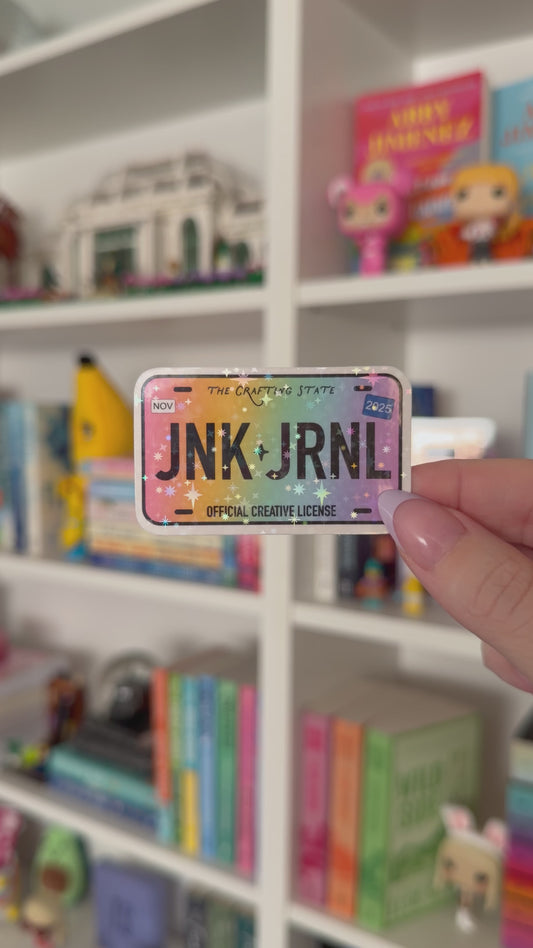 Junk Journal License Plate Sticker